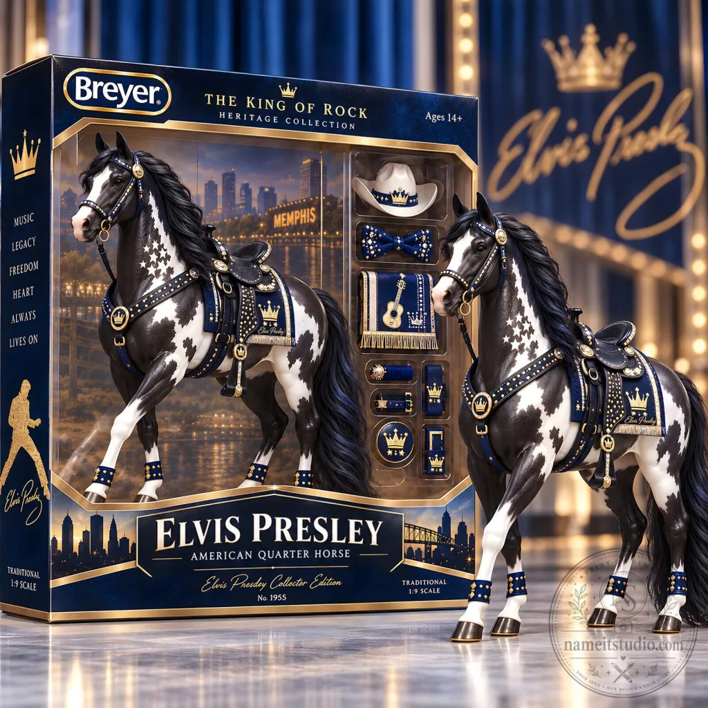 Elvis Presley American Quarter Horse Collectible Figurine Set Elvis Presley American Quarter Horse Collectible Figurine Set