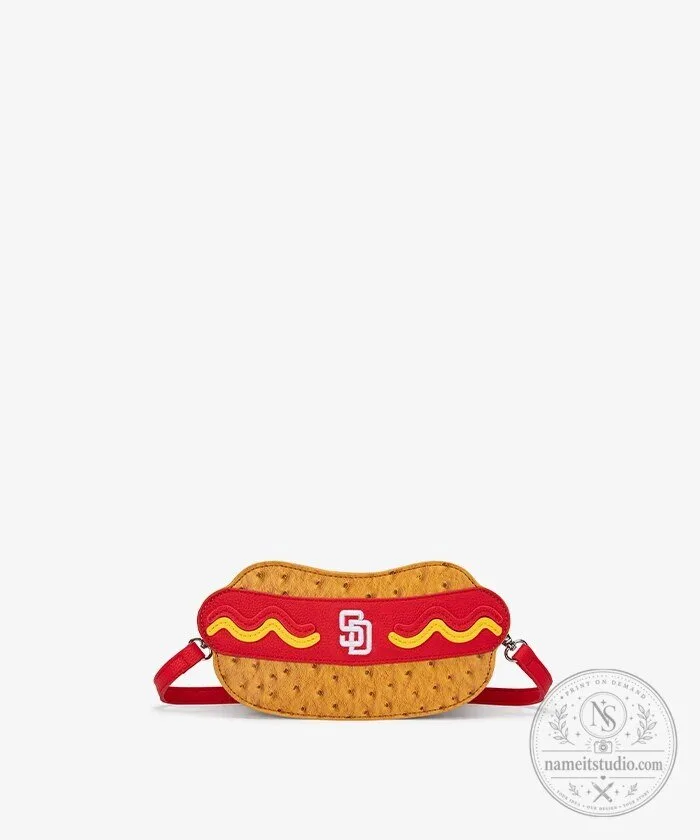 San Diego Padres Hot Dog Shaped Crossbody Bag