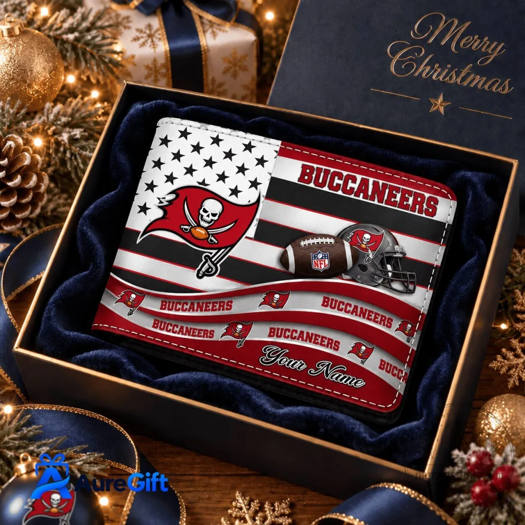 Tampa Bay Buccaneers NFL Christmas Kick Off Personalized Wallet Tampa Bay Buccaneers NFL Christmas Kick Off Personalized Wallet