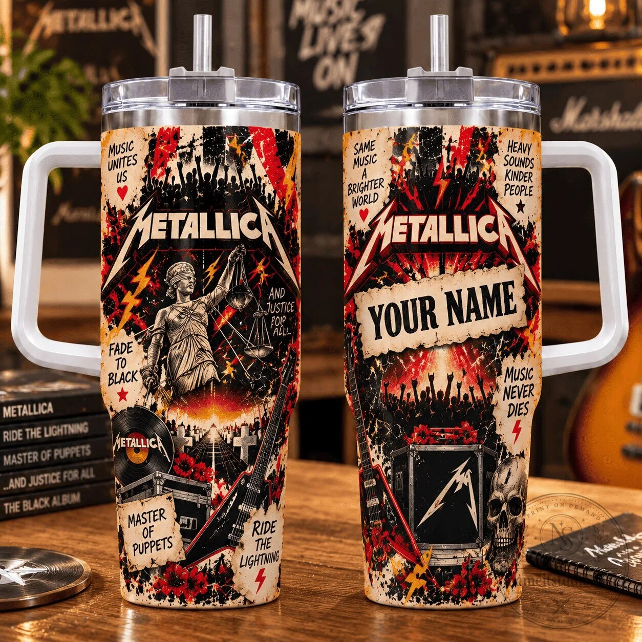 Metallica Personalized Heavy Metal Music Band Stainless Steel Tumbler 2 Metallica Personalized Heavy Metal Music Band Stainless Steel Tumbler