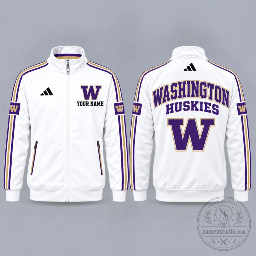 Washington Huskies Personalized Full-Zip Casual Jacket Washington Huskies Personalized Full-Zip Casual Jacket