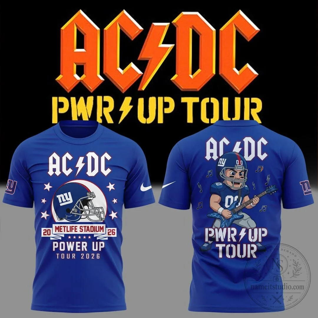 AC/DC Power Up Tour 2026 New York Giants MetLife Stadium T-Shirt