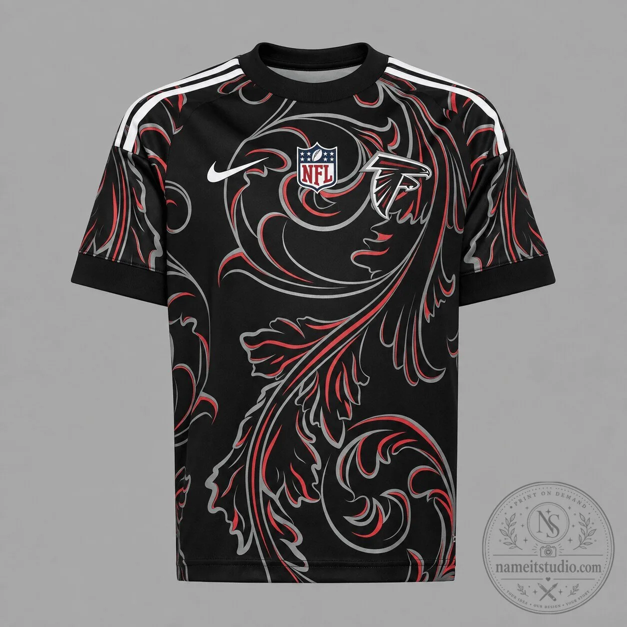 Atlanta Falcons NFL All Over Print Short Sleeve Sports T-Shirt