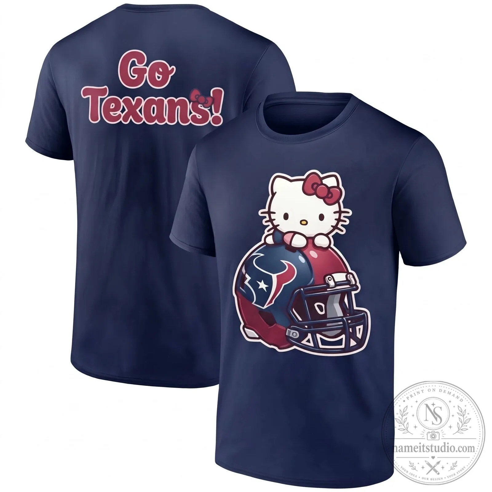 Hello Kitty Houston Texans Football Team Fan T-Shirt 11 Hello Kitty Houston Texans Football Team Fan T-Shirt
