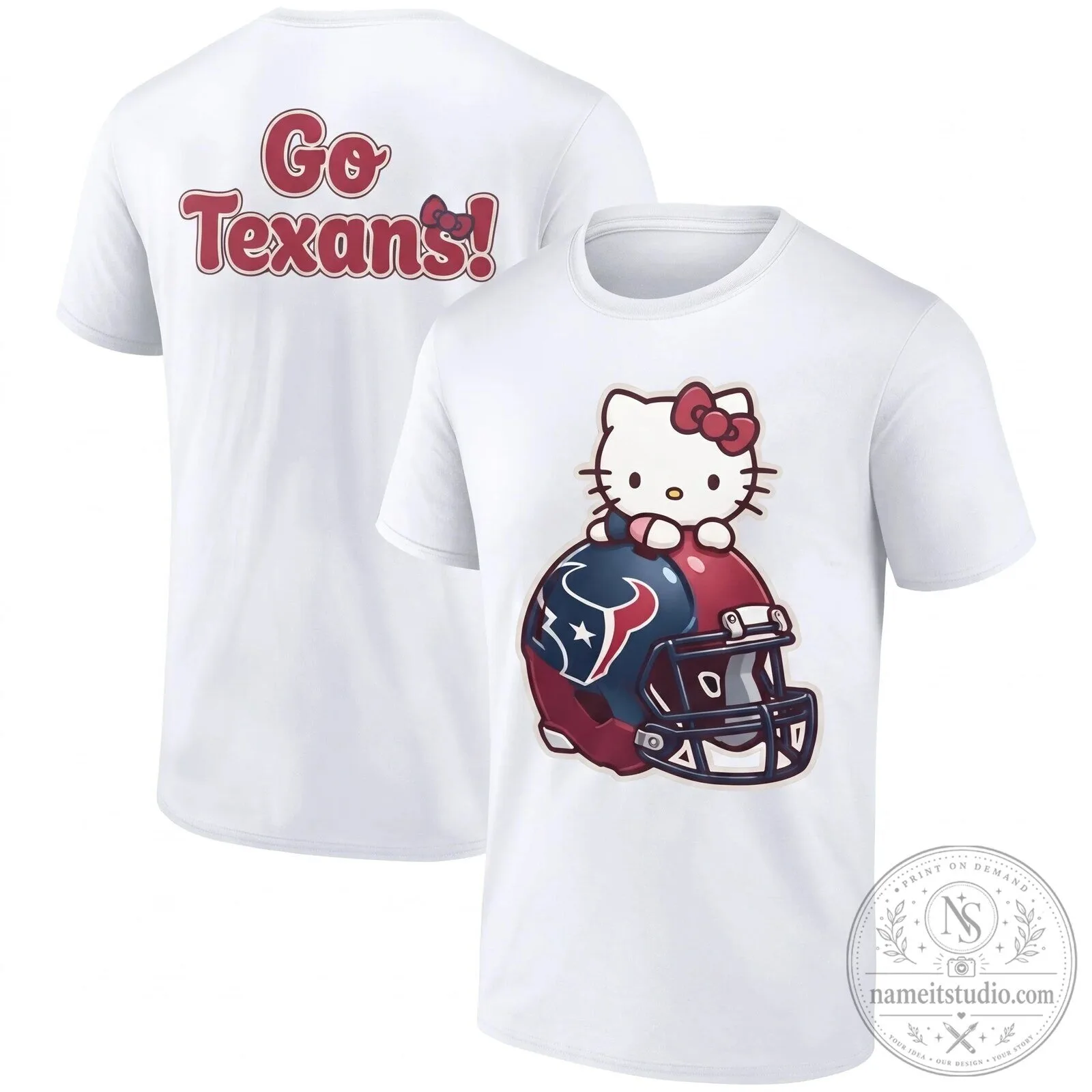 Hello Kitty Houston Texans Football Team Fan T-Shirt 12 Hello Kitty Houston Texans Football Team Fan T-Shirt
