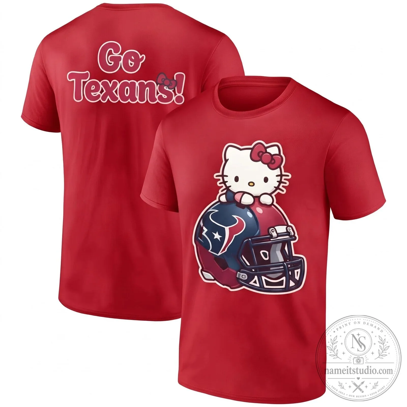 Hello Kitty Houston Texans Football Team Fan T-Shirt 13 Hello Kitty Houston Texans Football Team Fan T-Shirt