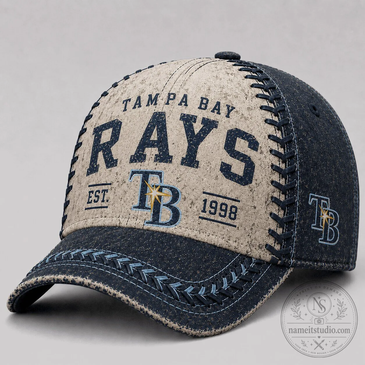 Tampa Bay Rays Baseball Distressed Vintage Style Adjustable Cap Hat