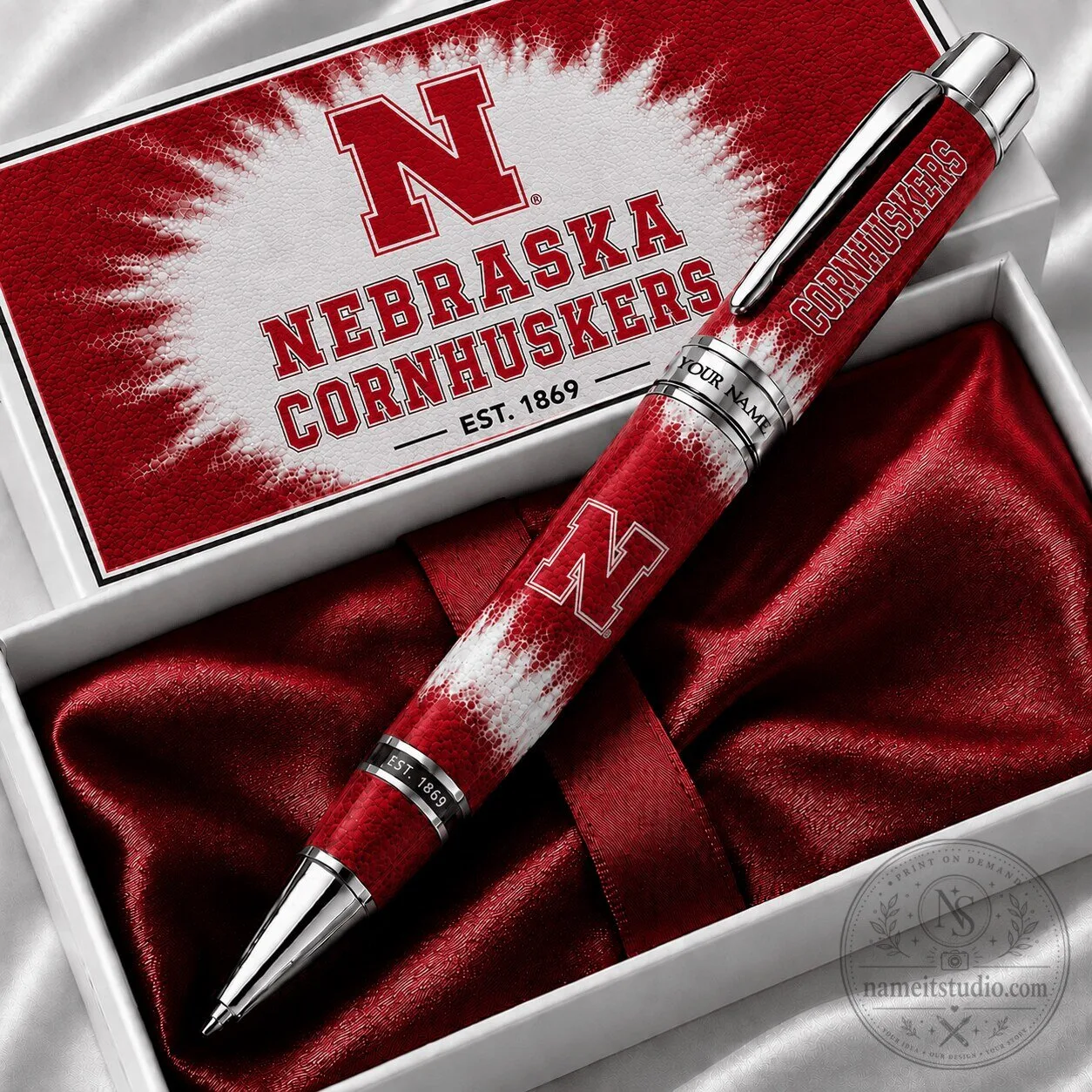 Nebraska Cornhuskers NCAA University Logo Custom Engraved Ballpoint Pen