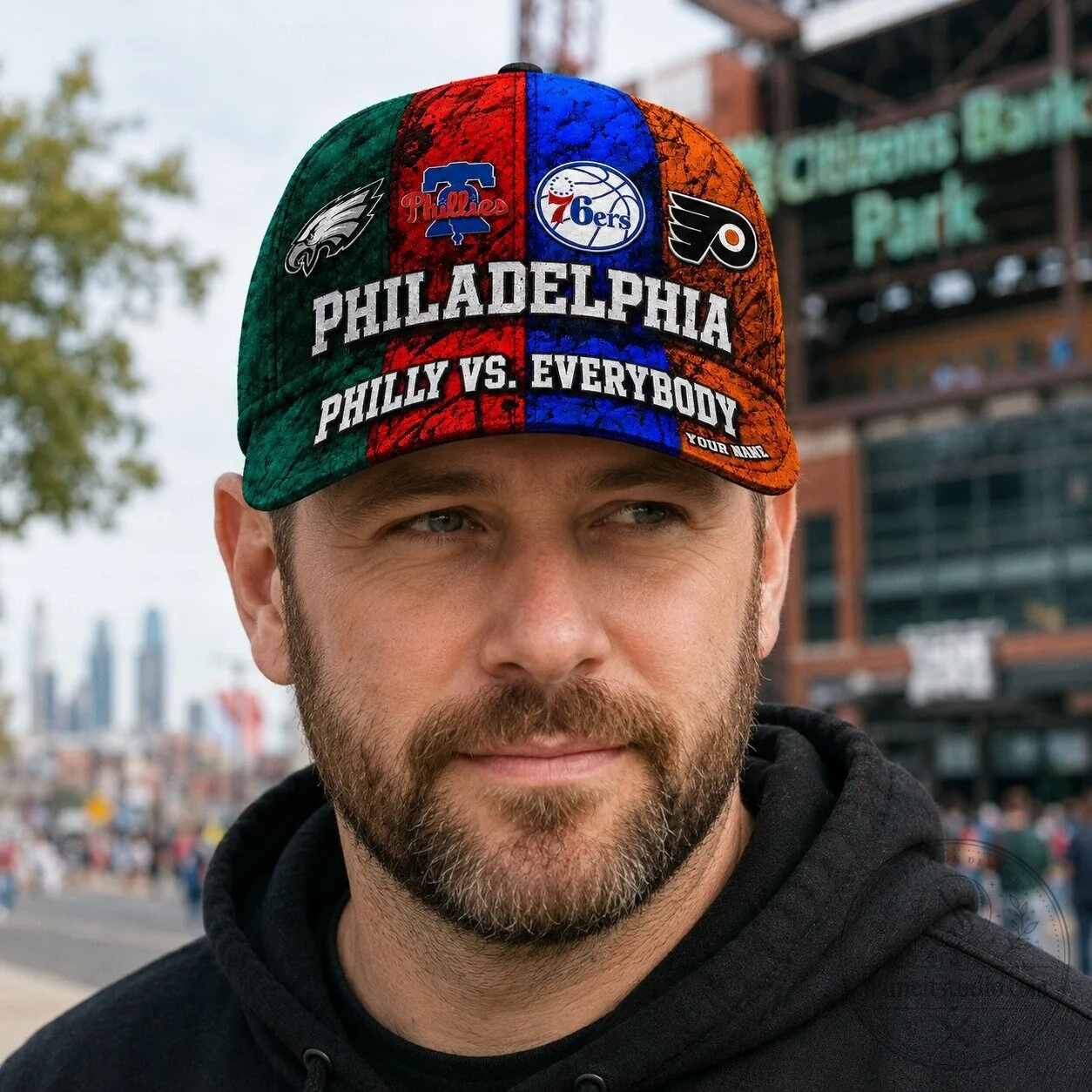 Philadelphia Sports Teams Versus Everybody Personalized Baseball Cap Hat 11 Philadelphia Sports Teams Versus Everybody Personalized Baseball Cap Hat