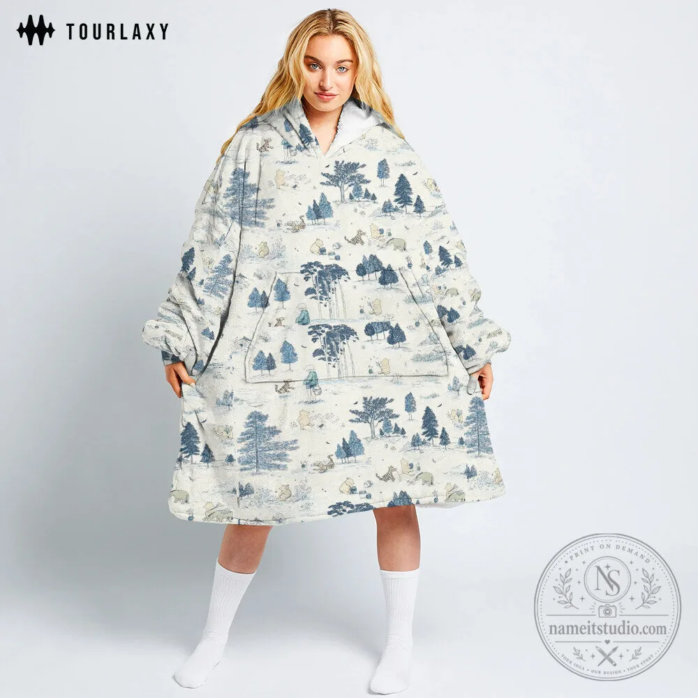 Winnie The Pooh Hundred Acre Wood Oversized Wearable Blanket Hoodie 1 Winnie The Pooh Hundred Acre Wood Oversized Wearable Blanket Hoodie