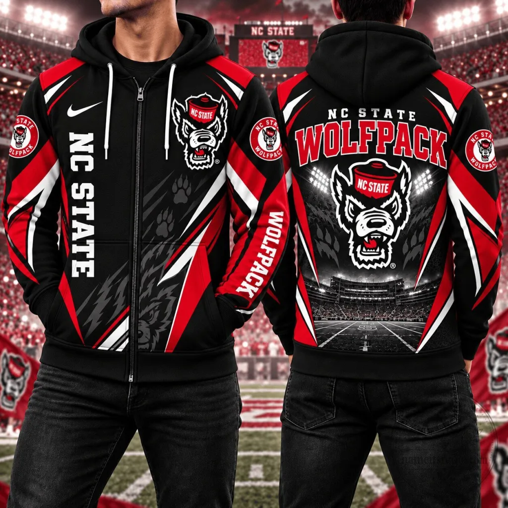 North Carolina State Wolfpack Premium Game Day Full Zip Hoodie North Carolina State Wolfpack Premium Game Day Full Zip Hoodie