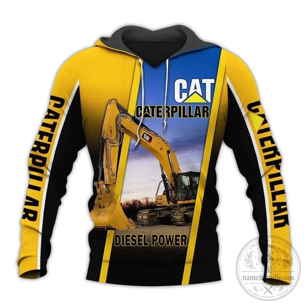 Caterpillar Diesel Power Heavy Equipment 3D All Over Print Hoodie 1 Caterpillar Diesel Power Heavy Equipment 3D All Over Print Hoodie