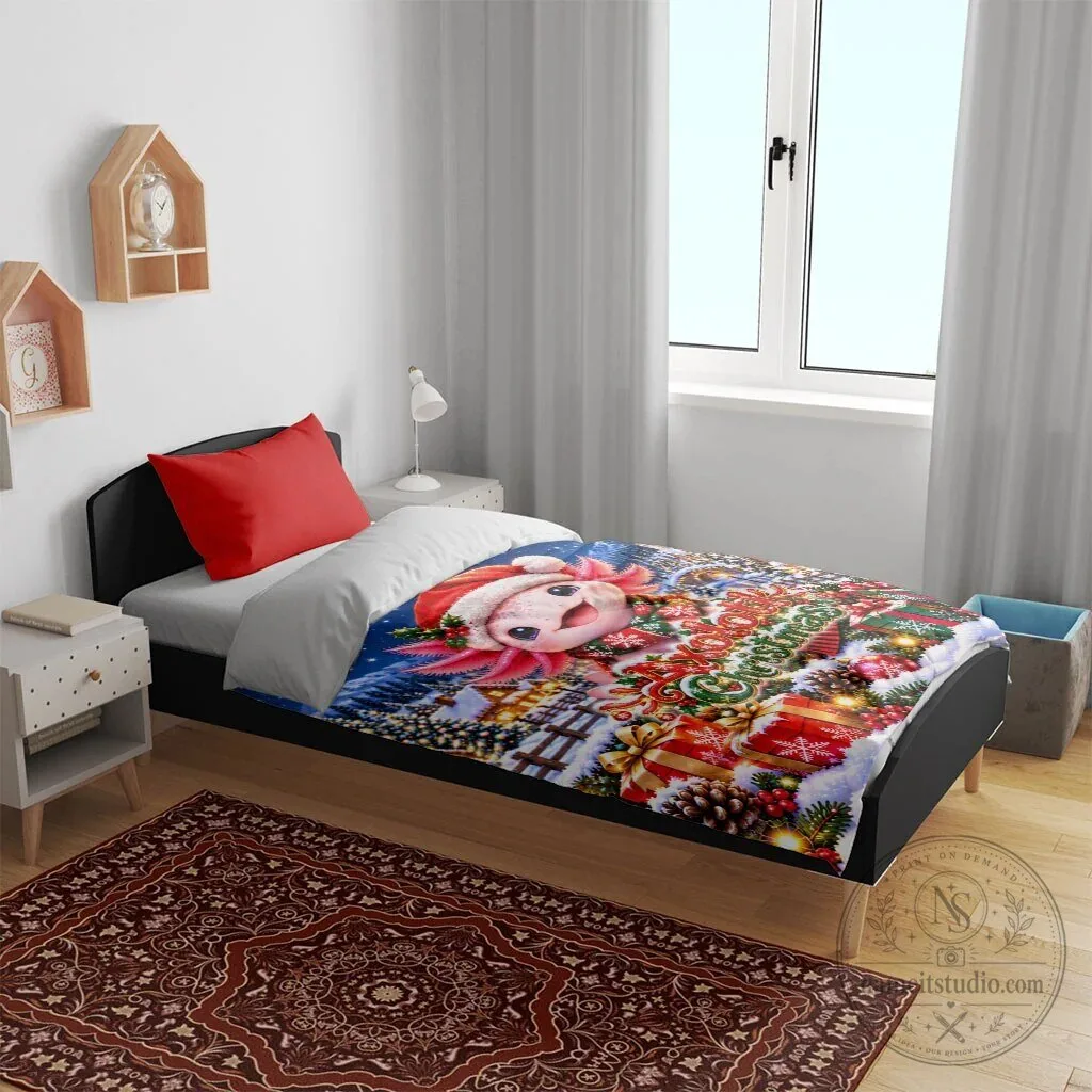 Axolotl Christmas Winter Wonderland Holiday Bedding Set 16 Axolotl Christmas Winter Wonderland Holiday Bedding Set