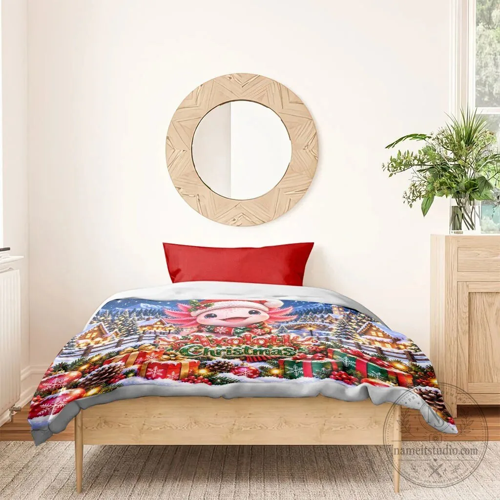 Axolotl Christmas Winter Wonderland Holiday Bedding Set 17 Axolotl Christmas Winter Wonderland Holiday Bedding Set