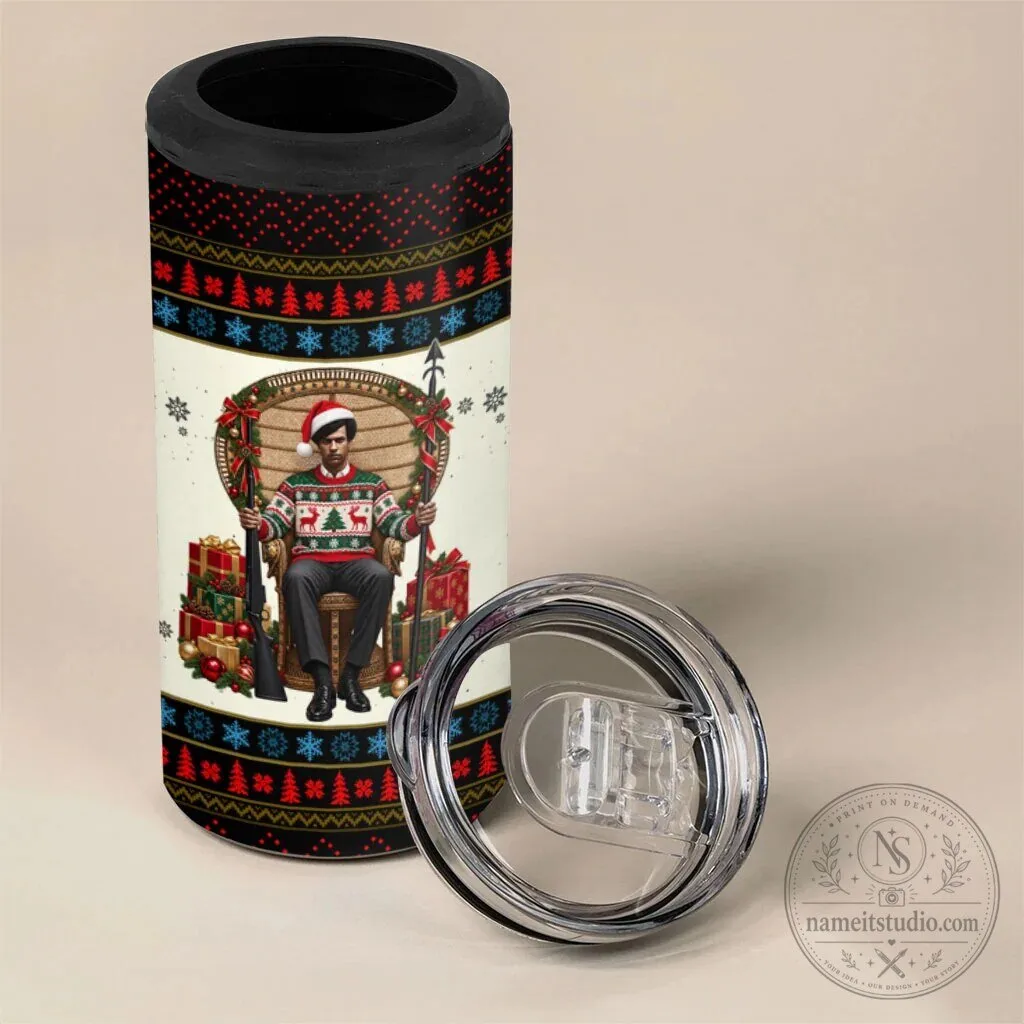 Huey P. Newton Black Panther Christmas Ugly Sweater Can Cooler Tumbler 9 Huey P. Newton Black Panther Christmas Ugly Sweater Can Cooler Tumbler