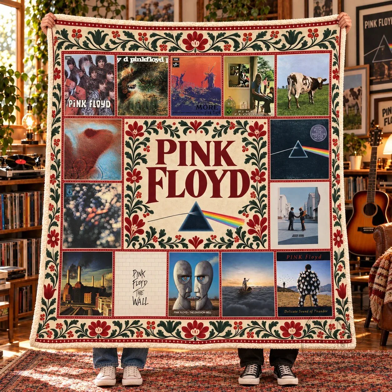 Pink Floyd Album Covers Fleece Blanket - The Dark Side of the Moon Rock Band Throw 9 Pink Floyd Album Covers Fleece Blanket - The Dark Side of the Moon Rock Band Throw
