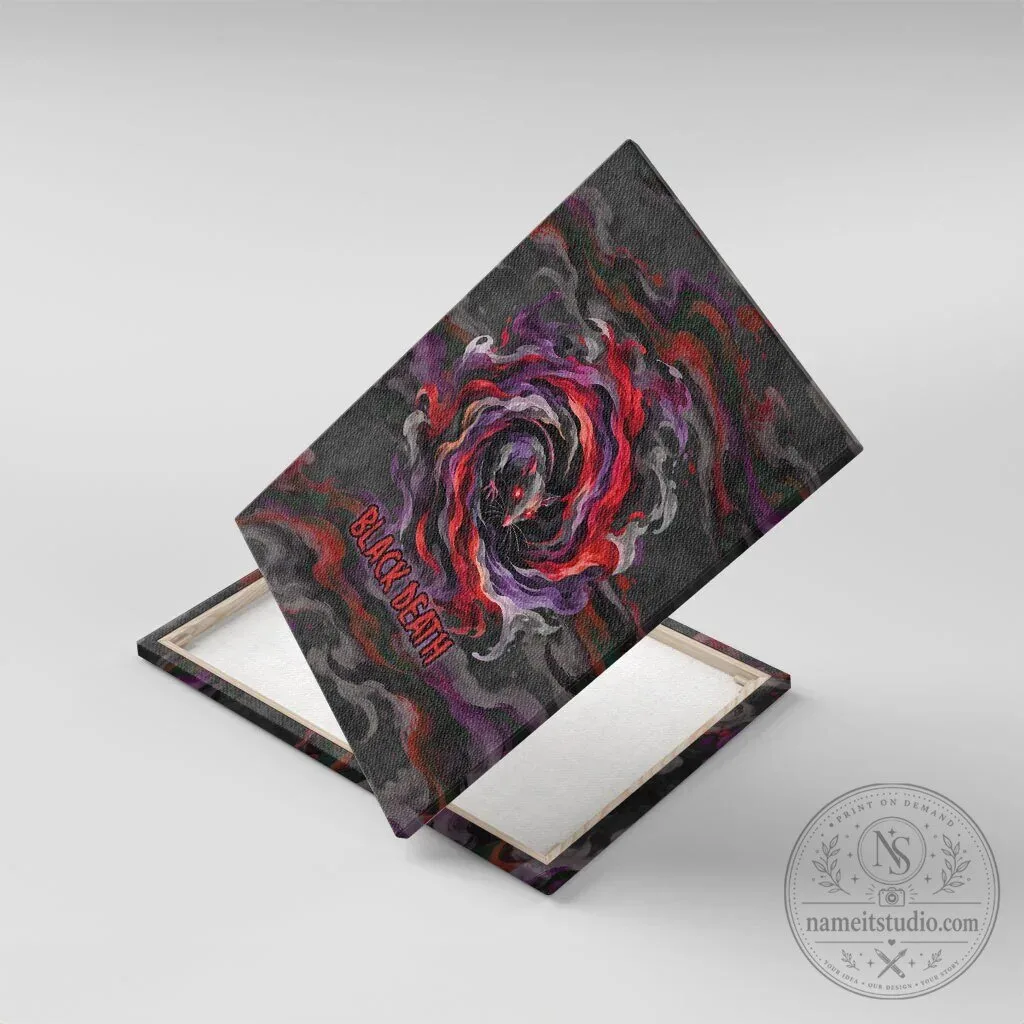 Black Death Plague Rat Swirl Dark Gothic Fantasy Horror Canvas Wall Art 10 Black Death Plague Rat Swirl Dark Gothic Fantasy Horror Canvas Wall Art