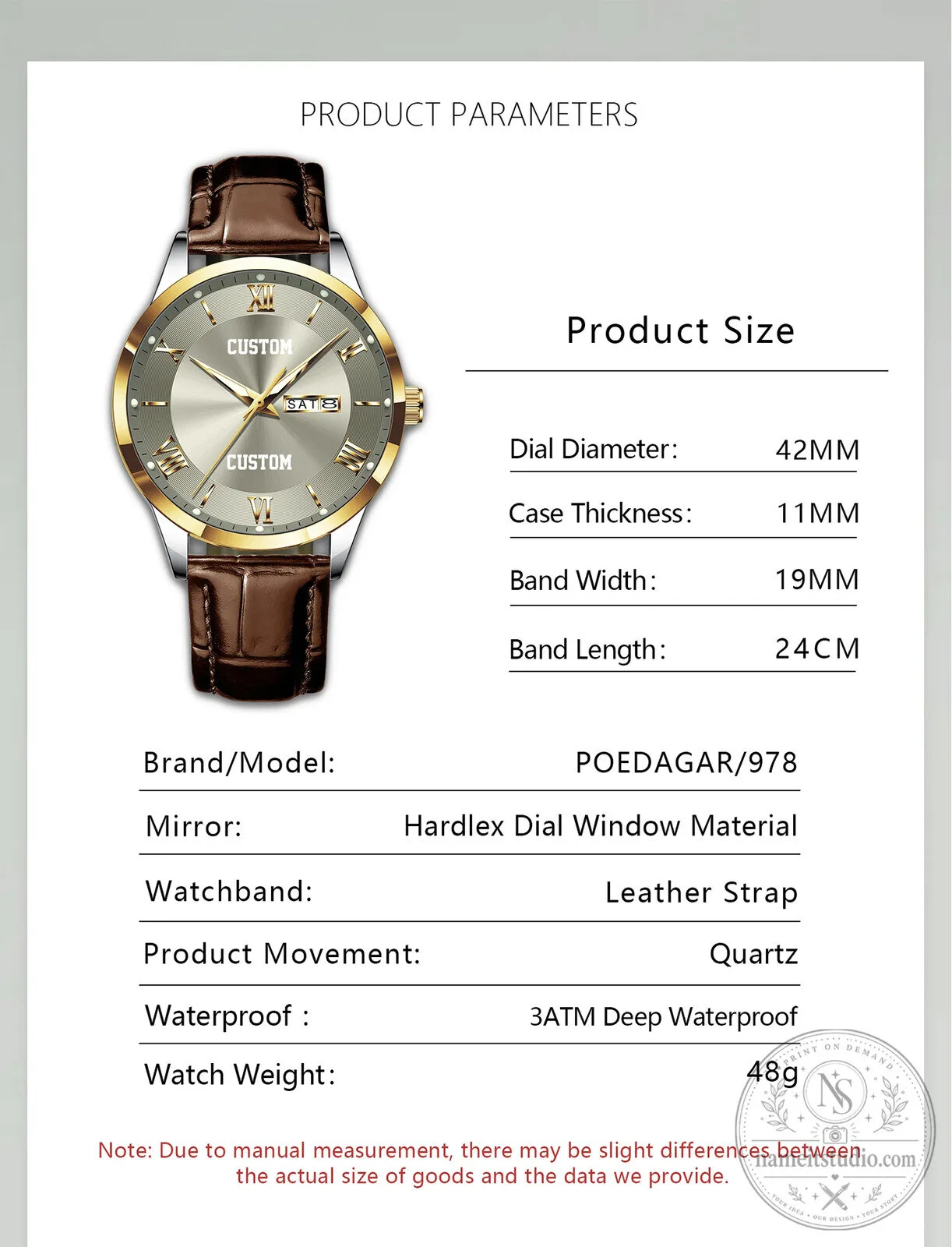 Mercedes-Benz Personalized Elegant Gold Tone Leather Strap Men's Watch 23 Mercedes-Benz Personalized Elegant Gold Tone Leather Strap Men