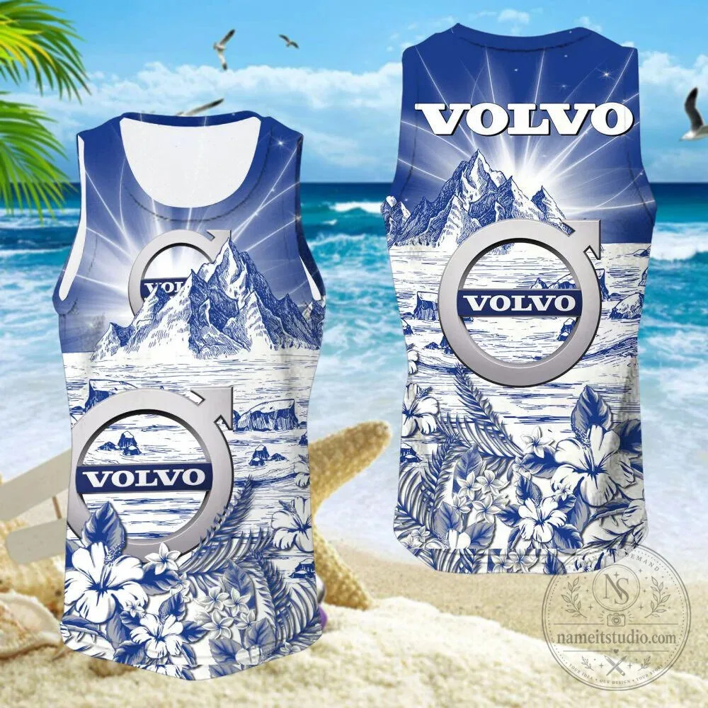 Volvo Car Logo Blue Mountain Summer Beach Hawaiian Shirt 15 Volvo Car Logo Blue Mountain Summer Beach Hawaiian Shirt