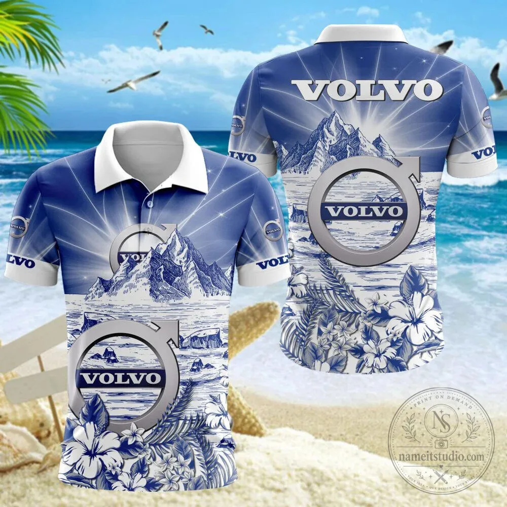 Volvo Car Logo Blue Mountain Summer Beach Hawaiian Shirt 16 Volvo Car Logo Blue Mountain Summer Beach Hawaiian Shirt