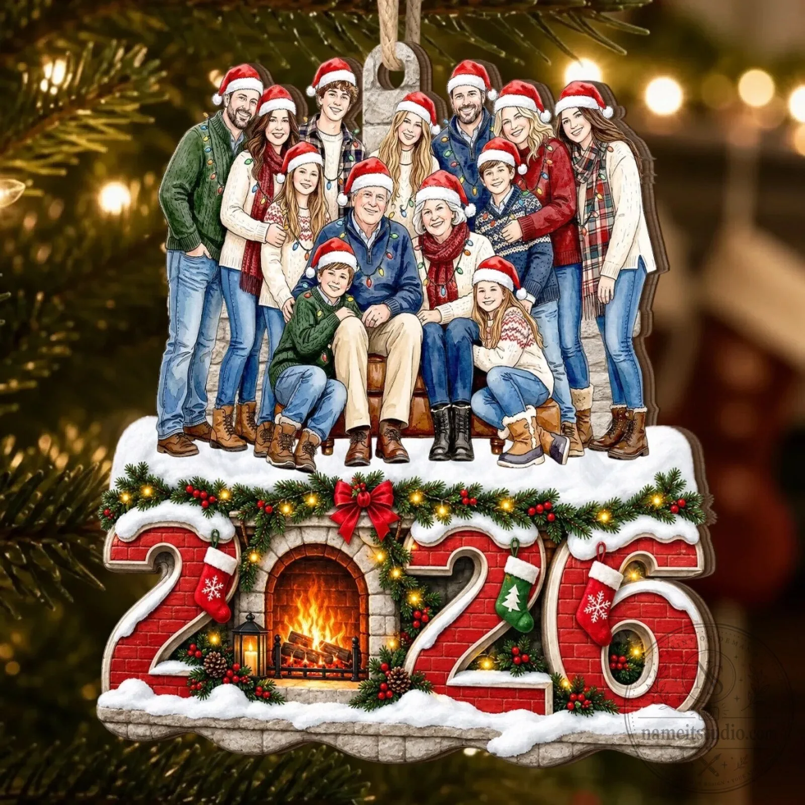 Custom Photo Family Christmas Gifts - Personalized Wooden Ornament 9 Custom Photo Family Christmas Gifts - Personalized Wooden Ornament