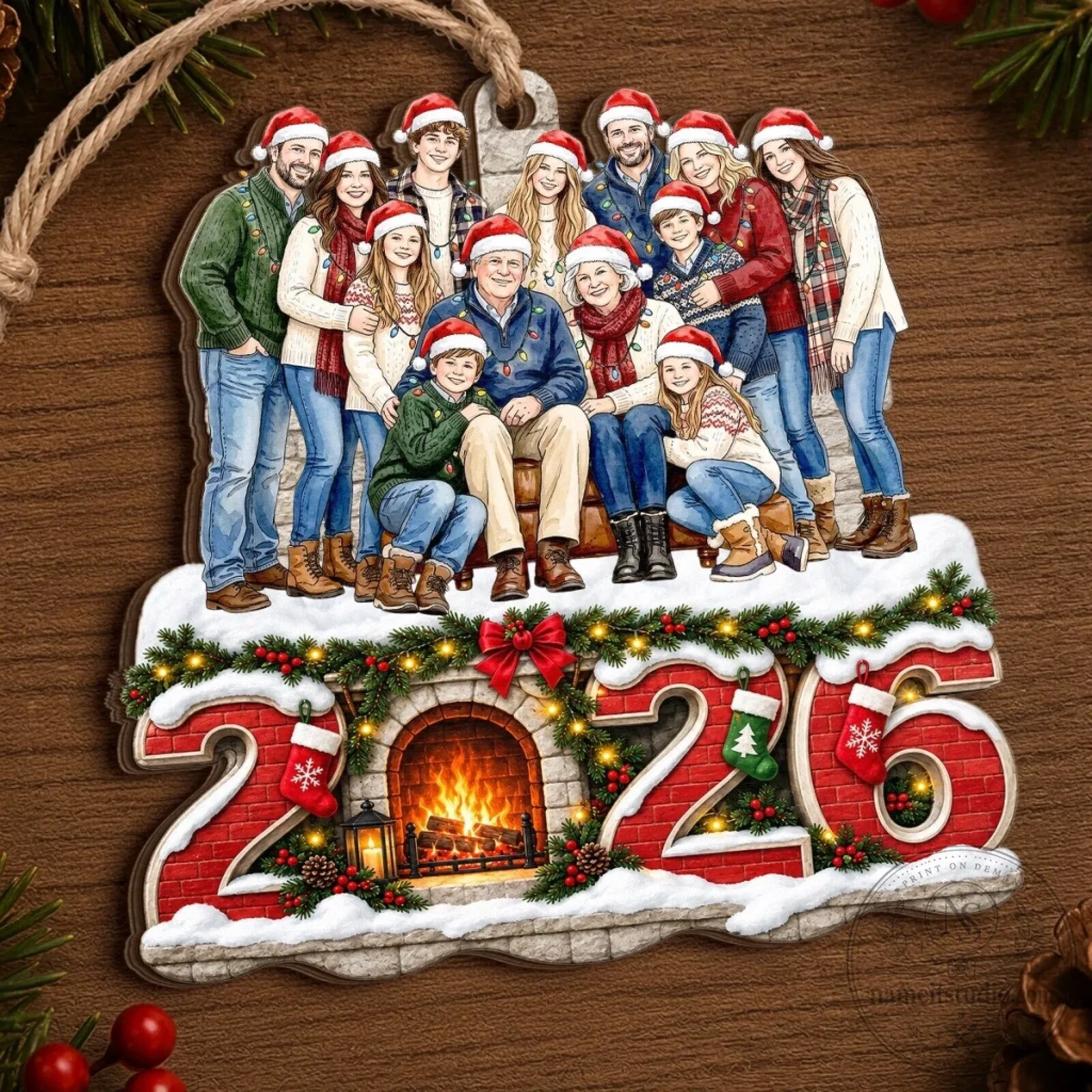 Custom Photo Family Christmas Gifts - Personalized Wooden Ornament 11 Custom Photo Family Christmas Gifts - Personalized Wooden Ornament