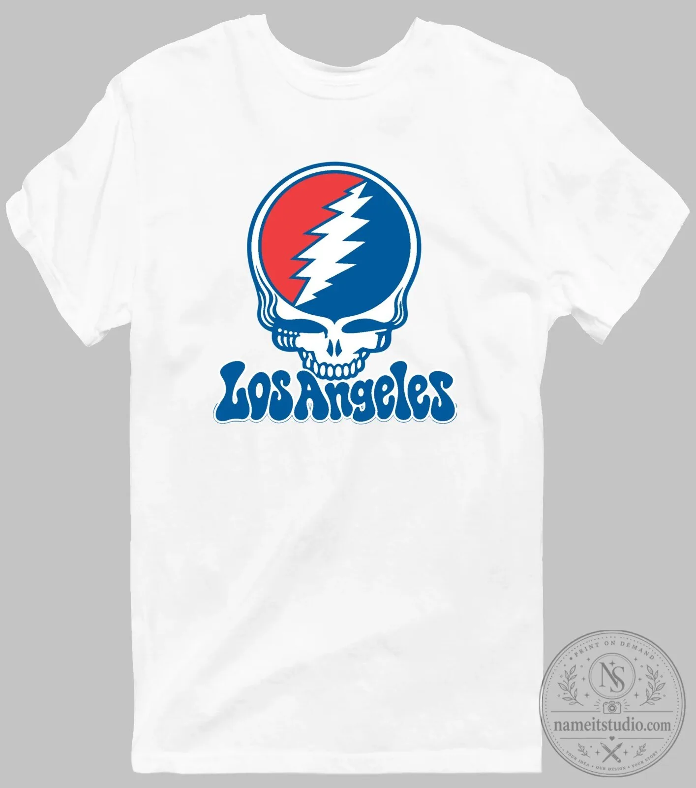 Grateful Dead Los Angeles Steal Your Face Skull Rock Band T-Shirt 24 Grateful Dead Los Angeles Steal Your Face Skull Rock Band T-Shirt