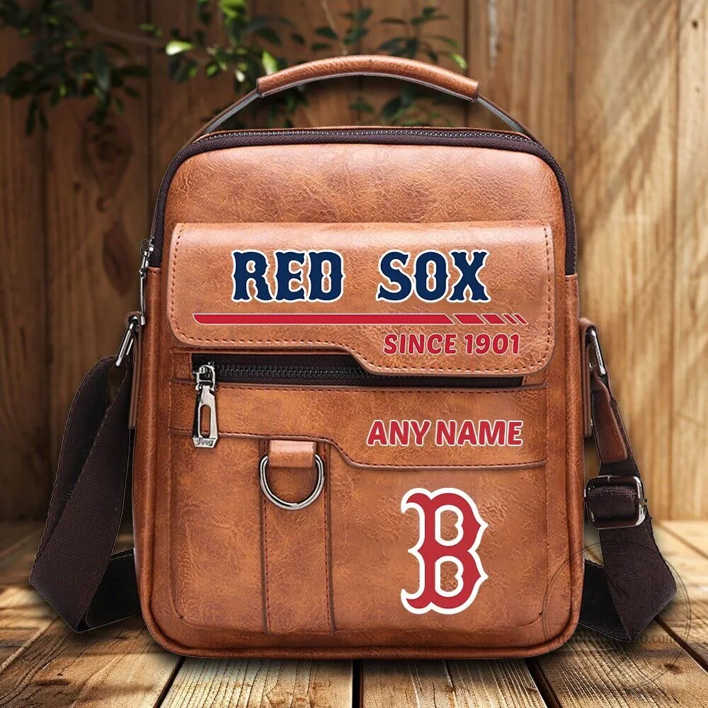 Boston Red Sox Personalized Vintage PU Leather Shoulder Bag