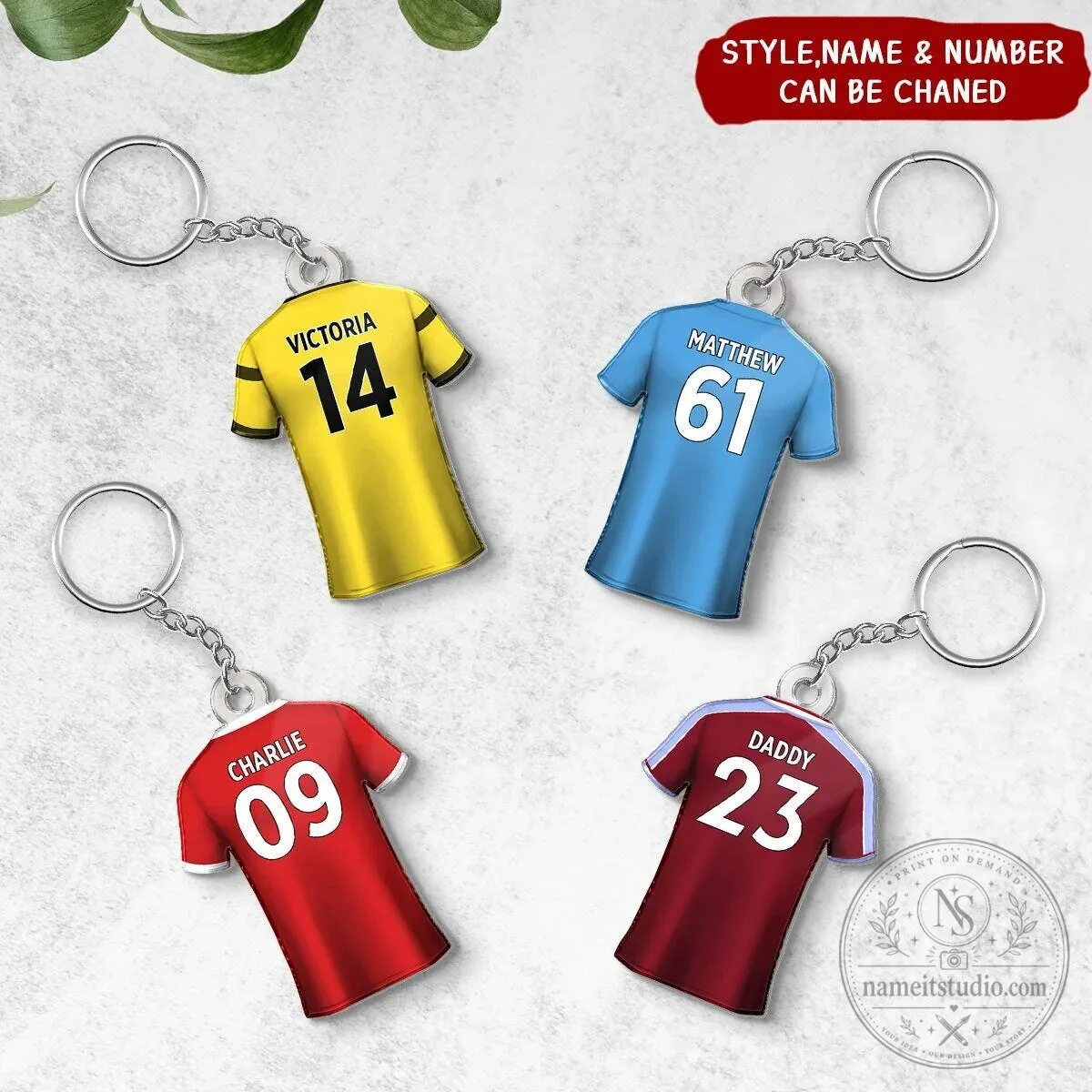 Personalized Soccer Jersey Name Number Keychain Custom Football Team Shirt Keyring 7 Personalized Soccer Jersey Name Number Keychain Custom Football Team Shirt Keyring