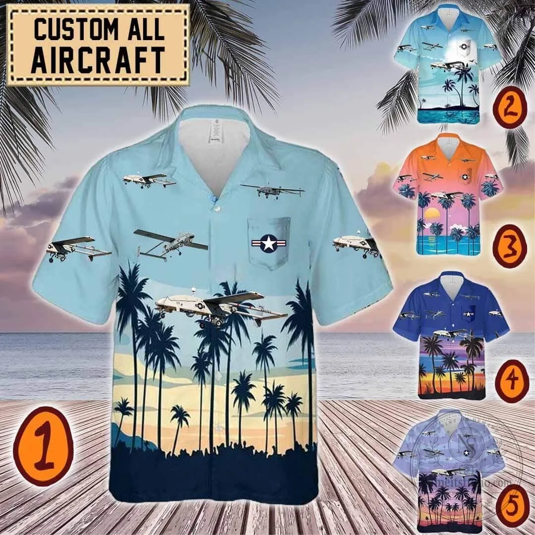 US Navy RQ-2 Pioneer Drone Aircraft Hawaiian Shirt for Men 5 US Navy RQ-2 Pioneer Drone Aircraft Hawaiian Shirt for Men