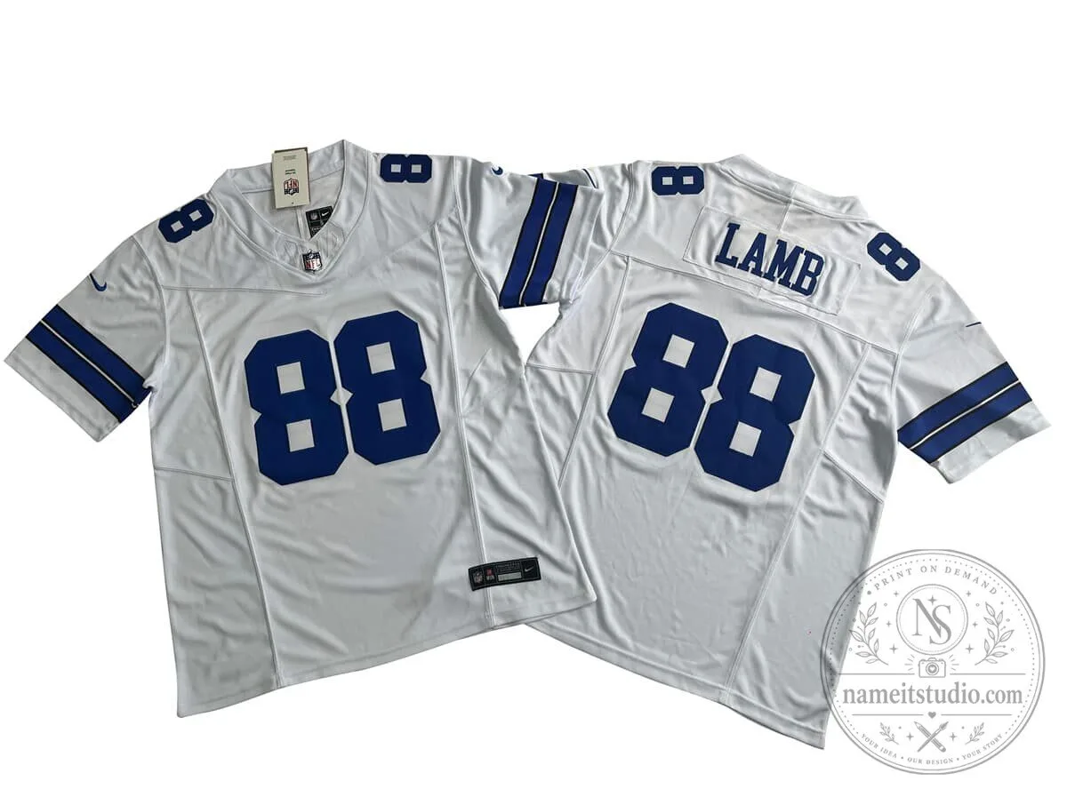 CeeDee Lamb Dallas Cowboys White Football Jersey
